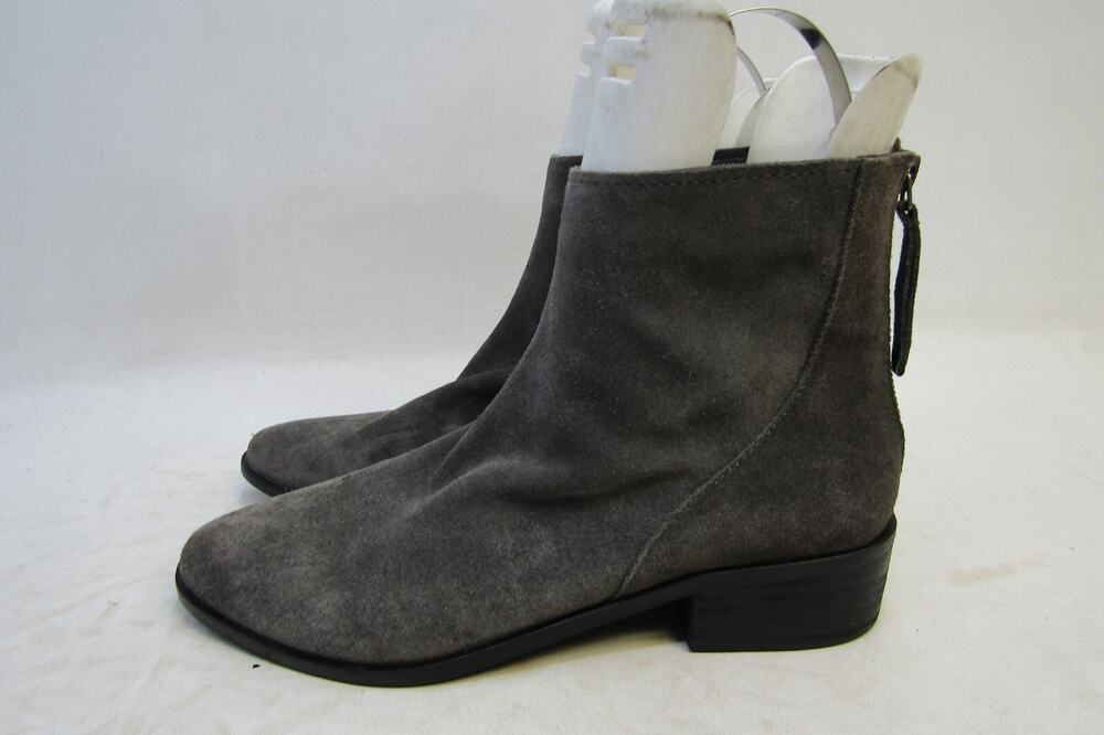 Dolce Vita Womens Size 9.5 Gray Suede Zip Ankle Boots Bootie